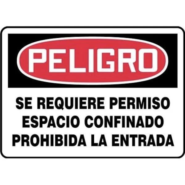 Accuform OSHA DANGER Safety Sign PERMIT SHMCSP058VP SHMCSP058VP - main